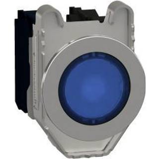Schneider Lampetryk flush komp blå led 24v no+nc