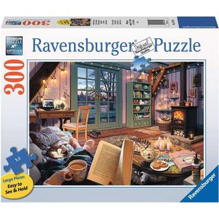 Ravensburger hyggelig tilbagetog 300 stykke storformat puslespil for voksne - 17472 - Hvert stykke er unik softclick -teknologi betyder stykker,