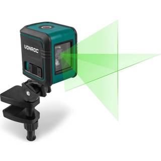 VONROC Laser 4V -  Krydslaser - Grøn - Selvnivellerende - 18 meter rækkevidde | Inkl. USB-C oplader