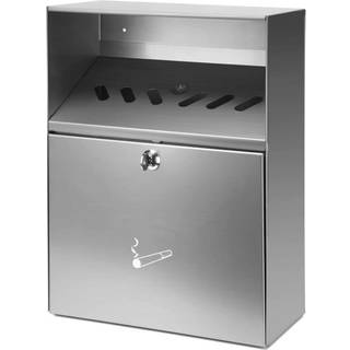 Askebæger Fritstående inderspand metal/Sort 88x24x24cm