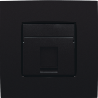 Niko Afdækning 1x rj45, dark brown