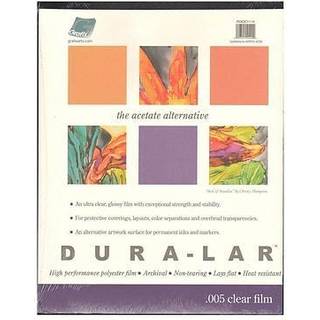 Grafix Dura -Lar Clear 19 x 24 Pad 25 - Ultra 005 Filmacetat Alternativ blankt overflade til dækning Stencils Farveseparationsvindue Anvendelser