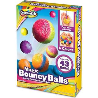 Creative Kids Magic Bouncy Balls - DIY Stem Toys - Science Kit til b?rn - 25 flerfarvede poser og 5 forme udg?r op til 43 bolde