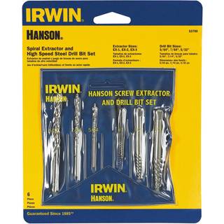 Irwin Industrial Tools 53700 Spiraludtrækker og HSS-bor sæt, 6-delt