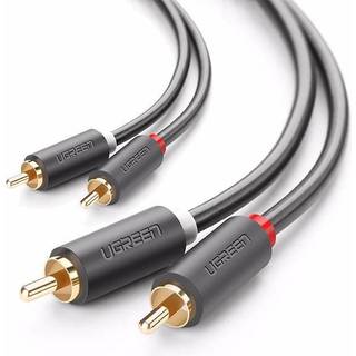 Ugreen 2x RCA/Cinch stereo/lyd/videokabel, 5m - Grå