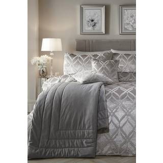 Soiree Soiree Silver Belfort Jacquard Duvet Cover Set