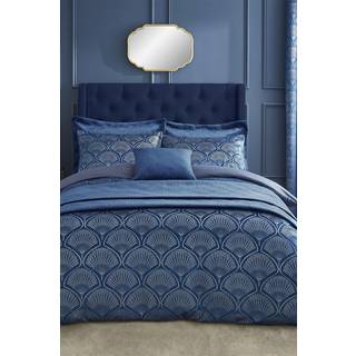 Catherine Lansfield Catherine Lansfield Blue Art Deco Pearl Duvet Cover and Pillowcase Set