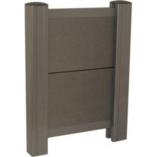 HORTUS Premium Firenze hegnspakke, komposit, F&N-profil, børstet, 3 fag - 126,1 cm højde