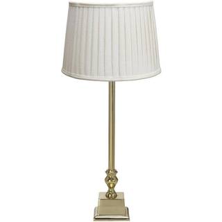 PR Home bordlampe Linné Sofia Plissé 51 cm hvid/guld hør