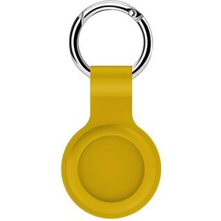 AirTag Silikone Etui m. Rund Karabinhage - Gul