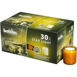 Starlight glaslys Refill med 50 timer brændetid ravgul