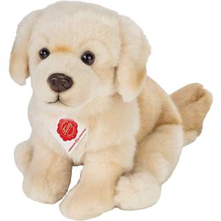 Golden retriever bamse hvalp, der sidder Ligner ægte hund