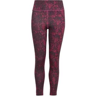 AEROREADY Animal-Print Optime 7/8 High-Rise Pocket tights - Semi Lucid Fuchsia / Carbon / White - 170