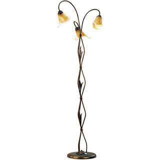 Gulvlampe Alga, 3 lyskilder, jern, glas, florentinsk