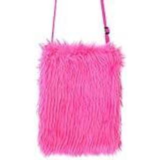 Neonpink plys taske