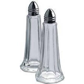 Peber strøer, glas m. krom top, H11 cm
