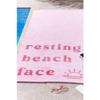 Sassy B Resting Beach Face Bomulds StrandhåndklædeEn