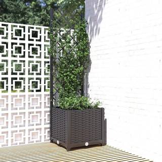 Plantekasse Med Espalier 40X40X121,5 Cm Pp - Sort / 40 x 40 x 136 cm