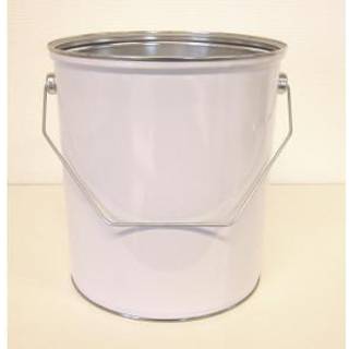 5 L Blikspand u/låg hvid