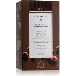 Korres Argan Oil Permanent hårfarve Med Arganolie Skygge 5.3 Golden / Honey Light Brown 50 ml - 50 ml