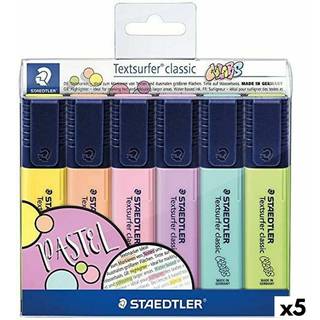 5 x Staedtler Textsurfer Classic 364C pastelfarver 6 stk