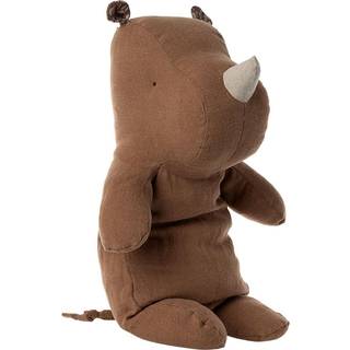 Maileg Safari Friends - Medium Næsehorn Bamse - Chokolade