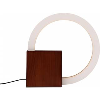 Brive belysning bordlampe 30x6x30cm valnød farvet.