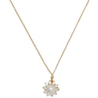 Kate Spade New York Gold Halo Crystal Pearl Necklace - 41cm