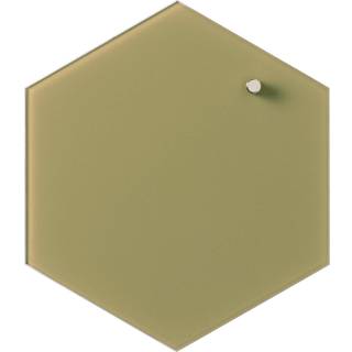 Hexagonal 21 cm. Urte grøn Magnetisk glastavle