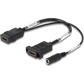 Delock HDMI adapter kabel - Hun/Hun - 4K/60Hz - DC strøm