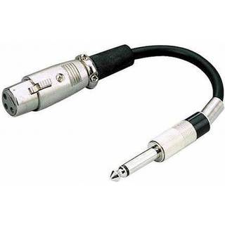 Monacor mono Jack - XLR adapter | 6,35 Jack han XLR hun | 10 cm | PRIS-MATCH