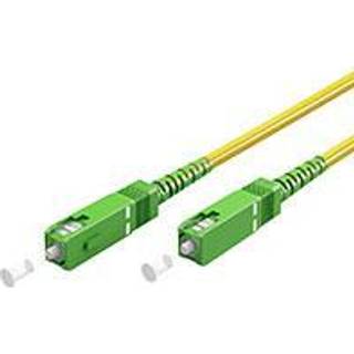 Goobay Lyslederkabel (FTTH), Singlemode (OS2) Yellow, gul (Simplex), 20 m fiberoptisk kabel, stik SC-APC (8°) > stik SC-APC (8°), halogenfri kabelkappe (LSZH)