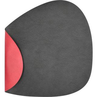 LIND DNA Cloud dækkeserviet vendbar curve L 1 stk. Black/Red