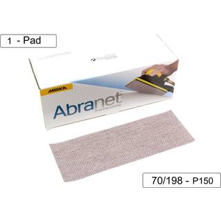 Slibepapir til plansliber / tørslibepapir Mirka Abranet, 70 x 198 mm Grip, P150, 50-pak