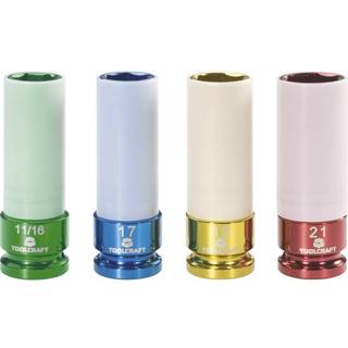TOOLCRAFT Topnøgle-knarre-sæt 1/2 (12,5 mm) 4 dele