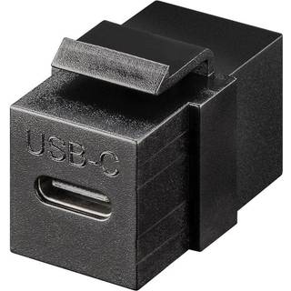 Goobay Keystone-modul USB-C™-stik, USB 3.2 Gen 2 (10 Gbit/s), sort USB-C™-hunstik > USB-C™-hunstik