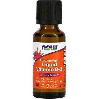 NOW Foods Vitamin D3 Væske Ekstra Styrke