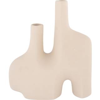 Vase - Vase, Keramik, Sand, 23,5X8X27 Cm