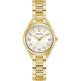 Bulova 97P150 Sølvfarvet/Gul guldtonet stål Ø28 mm