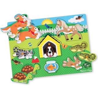 Melissa & Doug Wooden Peg Puzzle - Pets
