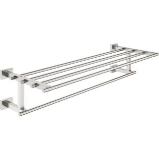 Grohe Essentials Cube håndklædehylde 600x210mm m/håndkl.stang Supersteel