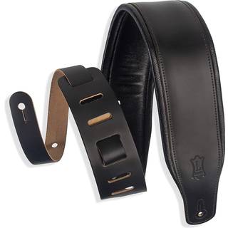Levy's Amped Leather Guitarremmen Black