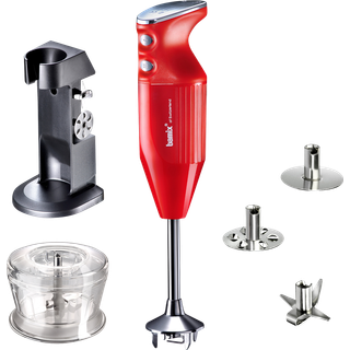 Deluxe C Stavblender 200 watt fra Bamix - Rød farve - Plast/Stål