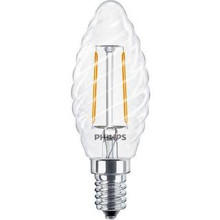Philips Corepro LED Kerte E14 Snoet Kerte filament klar 2W 250lm - 827 ekstra varm hvid | erstatter 25W