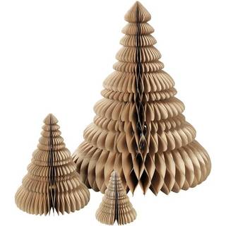 Juletrær papir - H65 H30 H15 - Natural Brown