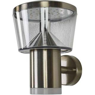 Lindby udendørs LED-væglampe Antje, rustfrit stål, 23 cm, IP44