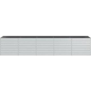 Højbed Galvaniseret Stål Sølvfarvet - 400 x 80 x 77 cm