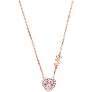 Michael Kors 14K Rose Gold-Plated Sterling Silver Heart-Cut Pendant Women's Necklace MKC1520A2791