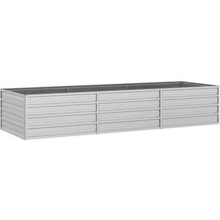 Højbed Galvaniseret Stål Sølvfarvet - 240 x 80 x 45 cm