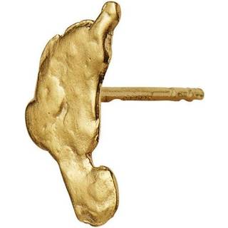 Gold Splash Earring - Gold - Stine A - Guld One Size